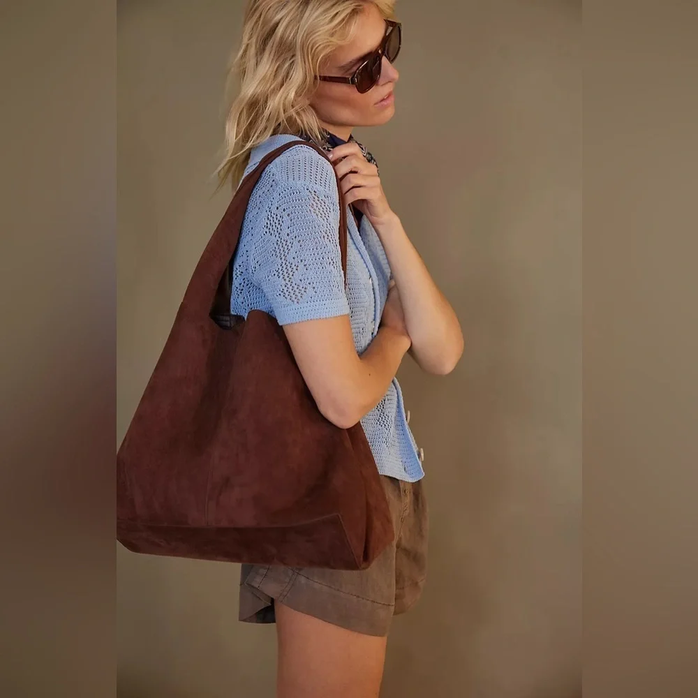 Blair Reversible Vegan Suede Tote - Picture 2 of 10